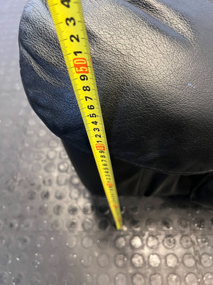 Classic Black Leather Sofa - Cozy 2-Seater- Fair used