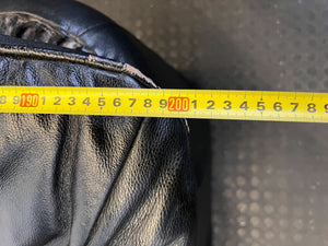 Classic Black Leather 2-Seater Sofa - Fair used