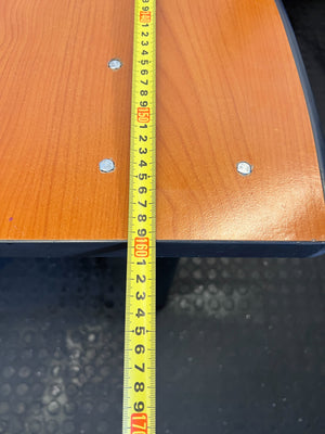 Ergonomic L-Shaped Office Desk - Wood Look & Black Legs - Fair used