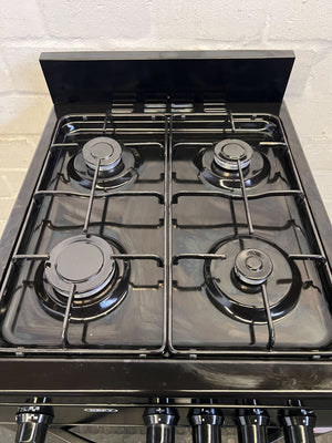 Defy Black 4-Burner Gas Stove with Oven - Freestanding Cooker