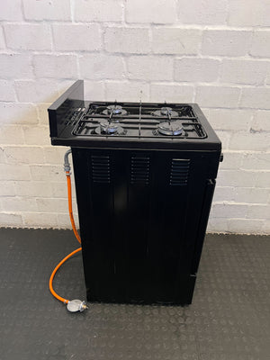 Defy Black 4-Burner Gas Stove with Oven - Freestanding Cooker