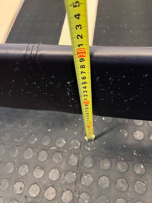 Sleek Black Upholstered Double Bed Frame with Minor Wear - REDUCED