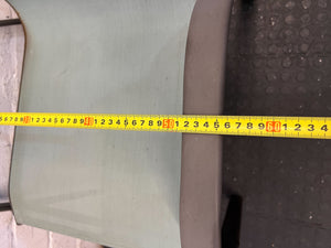 Contemporary Metal Garden Chair with Mint Green Fabric - Slight Rust