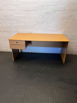 Versatile Light Wood Desk with 2 Storage Drawers - 2ndhandwarehouse.com