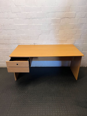 Versatile Light Wood Desk with 2 Storage Drawers - 2ndhandwarehouse.com