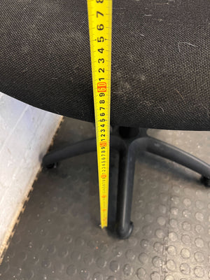 Comfortable Black Fabric Office Chair with Minor Wear