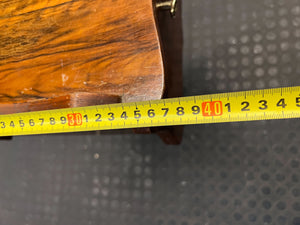 Elegant Vintage Mahogany Wooden Headboard with Shelves and Lamp - REDUCED