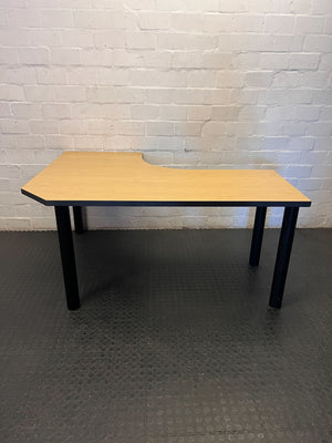 Versatile L-Shaped Corner Desk - Light Wood Finish - 2ndhandwarehouse.com