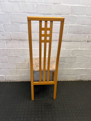 Elegant Wooden Dining Chair with Colorful Fabric Seat - PRICE DROP