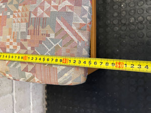 Elegant Wooden Dining Chair with Colorful Fabric Seat - PRICE DROP