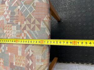 Elegant Wooden Dining Chair with Colorful Fabric Seat - PRICE DROP