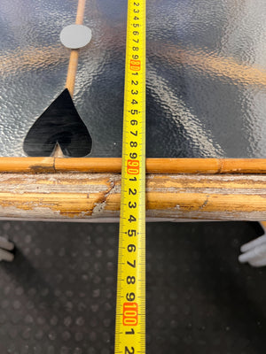 Vintage Boho Rattan & Glass Side Table with Starburst Pattern - 2ndhandwarehouse.com