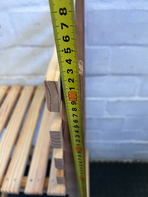 Stylish Wooden Bar Stool - Light Pine, Rustic Design, Minor Scratches