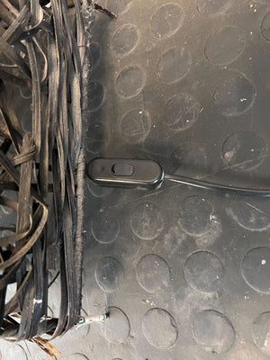 Stylish Black Wicker Floor Lamp β Unique Design, Minor Wear