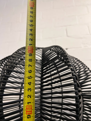 Modern Black Wire Floor Lamp with Unique Shaped Base