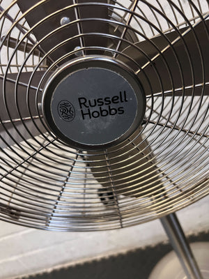 Stylish Silver Stand-Up Fan by Russell Hobbs - Minor Wear
