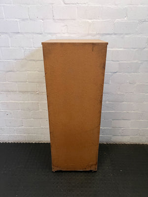 Stylish Light Wood 4-Drawer Storage Cabinet with Minor Wear