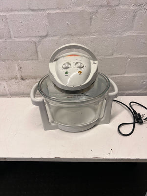 Versatile Glass Halogen Oven - White, Minor Scratches