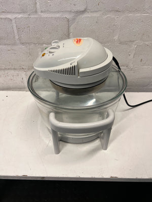 Versatile Glass Halogen Oven - White, Minor Scratches