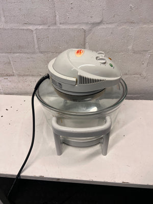 Versatile Glass Halogen Oven - White, Minor Scratches