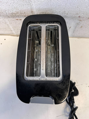 Compact Black Salton Toaster with Minor Scratches