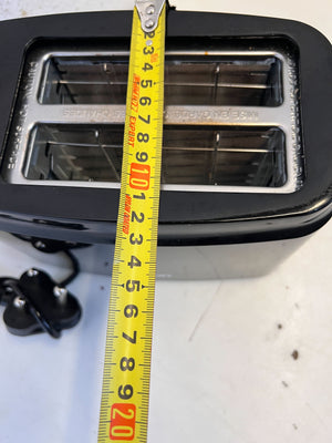 Compact Black Salton Toaster with Minor Scratches