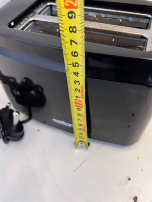 Compact Black Salton Toaster with Minor Scratches