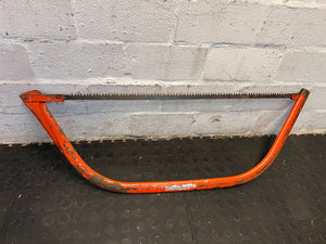 Vintage Orange Hand Saw - Sturdy Metal Frame, Minor Wear - 2ndhandwarehouse.com