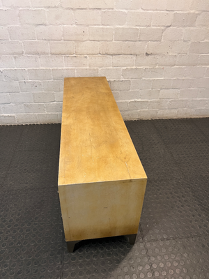 Industrial Wood and Metal TV Unit with Cupboard Doors