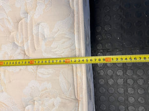 King Size Cream Upholstered Mattress with Minor Wear