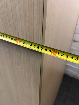 Light Wood Grain Two-Door Tall Wardrobe — Good Working Order