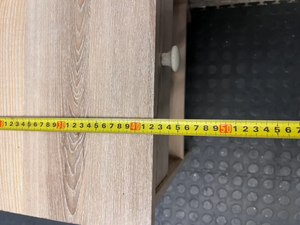 Light Wood-Look Bedside Table with Single Drawer — Used; Fair Condition