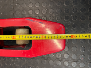 Manual Red Steel Pallet Jack Utility Trolley — Used; Fair Condition