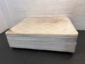 Maxipedic Queen Base Set - Fair Condition with Staining/Wear - 2ndhandwarehouse.com