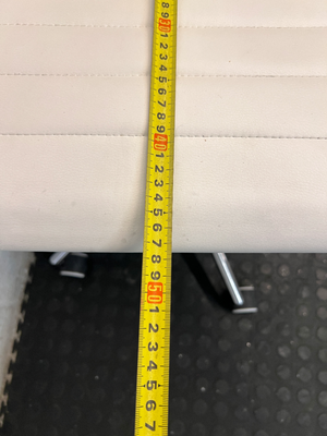 Mid Back Ribbed Office Chair in White - Visible Wear - 2ndhandwarehouse.com