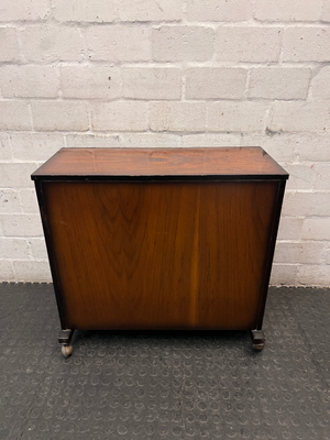 Mid-Century Style Wooden Drinks Trolley on Castors — Used; Fair Condition