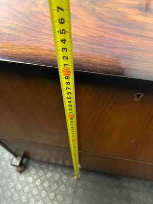Mid-Century Style Wooden Drinks Trolley on Castors — Used; Fair Condition