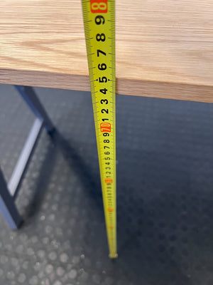 Minimalist Grey & Wood Desk – Sleek Design, Great Condition