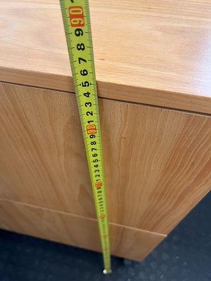 Mobile Wood Storage Cabinet on Wheels