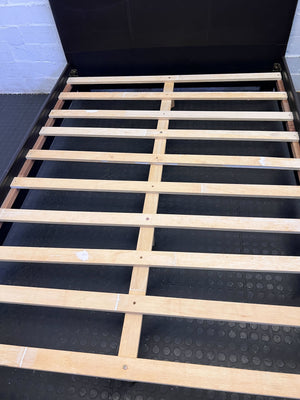 π©ββ€οΈβπ¨ Modern Black Faux Leather Bed Frame with Minor Wear - REDUCED