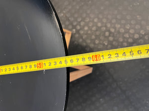 Modern Black & Wood Round Side Table ✨