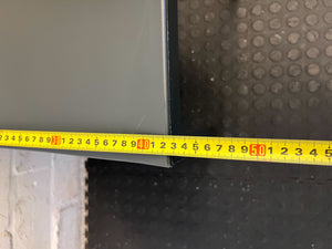 Modern Dark Grey Plastic Dining Chair with Minor Scratches