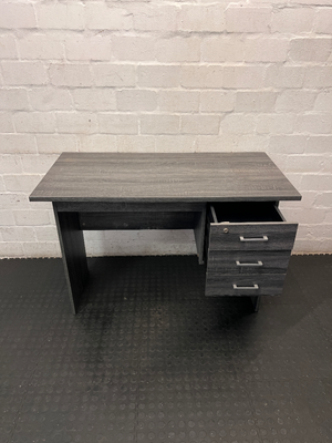 Modern Grey 3-Drawer Desk - Minor Bottom Corner Wear - 2ndhandwarehouse.com