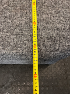 Modern Grey Armless Fabric Armchair with Chrome Legs - 2ndhandwarehouse.com