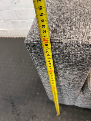 Modern Grey Armless Fabric Armchair with Chrome Legs - 2ndhandwarehouse.com