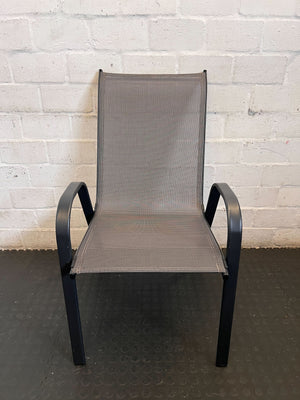 Modern Grey Mesh Outdoor Patio Chair