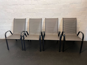 Modern Grey Mesh Outdoor Patio Chair