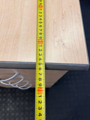 Modern L-Shaped Office Desk with 3-Drawer Pedestal