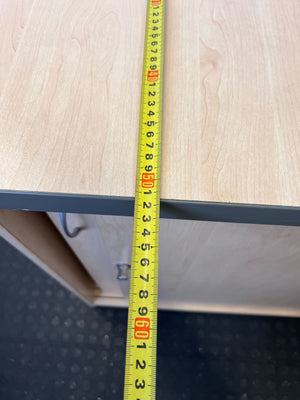 Modern Light Wood Sliding Door Credenza | Office Storage Cabinet