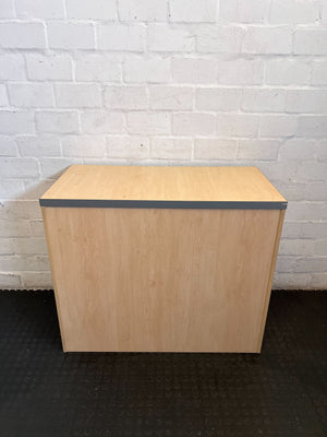 Modern Light Wood Sliding Door Credenza | Office Storage Cabinet